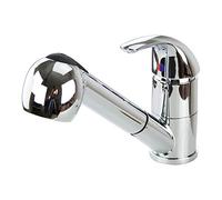 Transolid T3521-PC - Rubinetto per lavanderia con getto estraibile, cromato lucido