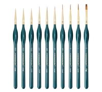 Transon Set di 10 pennelli per pittura artistica in miniatura, per pittura acrilica, acquerello, artigianato, roccia