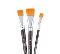Transon Set di 3 pennelli piatti per pittura acrilica, acquerello, guazzo, olio e body painting