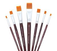 Transon Set di 7 pennelli piatti per pittura multimediale