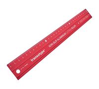transotype 17503006, RIGHELLO ALLUMINIO ANTISCIVOLO RED 30CM