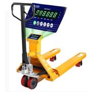 Transpallet con forca per pallet Carrello elevatore a forca da 3000 kg, transpallet regolabile, trasportatore di carico, con bilancia manuale Movimentazione dei materiali