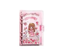 Transparent 6-Ring Binder Covers Notebook Loose Leaf Binder Journal Notebook