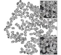 Transparent ABS Fishing Beads 4.7x6mm for Rig Assembly(5x8mm) | 100 pieces clear beads, 5x8mm size, double per cross hole design, per durable ABS plastic, ideal for rig assembly