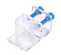 Transparent Acrylic Tube Fixture, Soft Pipe Holder for Fish Aquarium, Secure Screw with 25cm. Diameter Hole, for Tube and Soft Pipe, (Single Hole)