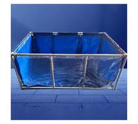 Transparent Aquarium Pool Pond with Drain Valve, Foldable Outdoor PVC Canvas Fish Pond, Heavy Duty Tarp Water Storage for Koi Fish Turtles Home Aquaculture(3x2x0.7m)