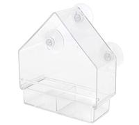 Transparent Bird Feeder for Outdoors & Indoors | Hanging Bird Feeder with Clear View for Small Birds | Garden/Balcony/Window Decoration | Easy to Fill & Maintain