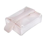 Transparent Cosmetics Pouch - Makeup Carry Bag for Frequent Flyers | Waterproof Polymer Construction with Compact Shape, Magnetic Seal Storage Case, Travel Accessory for Hotel Gym Daily Use