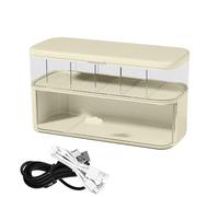 Transparent Desktop Cable Organizer Box | 470 g Clear Cable Management Box For Charging Wires Data Cords Power Adapters | Neat Desk Tidy Solution For Living Room Dressing Table