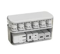 Transparent Desktop Cable Organizer Box | 470 g Clear Cable Management Box For Charging Wires Data Cords Power Adapters | Neat Desk Tidy Solution For Living Room Dressing Table