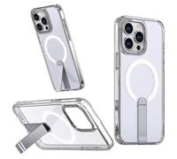 (Transparent) Enhanced iPhone 14 Pro Max Case with MagSafe Kickstand Compatibility: TPU & Acrylic Blend Protection