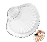 Transparent Food Plate with Inner Saucer Dumpling Serving Dish Container