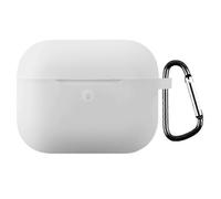 (Transparent) For AirPods Pro 3 Silicone Case with Carabiner Ultra Thin 1.3mm Earphone Protective Cover（）