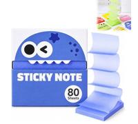 Transparent Glitter Sticky Notes 480 Sheets See-Through Memo Tabs (1PCS-F)
