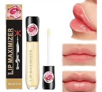 Transparent Lip Plumping Oil, Long Lasting Plumping Lip Oil Non-Sticky Tinted Lip Balm, Lip Care Oil,Vitamin E Lip Plumping Serum,for Moisturize, Eliminate Dryness Wrinkles (1 Pcs)