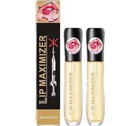 Transparent Lip Plumping Oil, Long Lasting Plumping Lip Oil Non-Sticky Tinted Lip Balm, Lip Care Oil,Vitamin E Lip Plumping Serum,for Moisturize, Eliminate Dryness Wrinkles (2 Pcs)