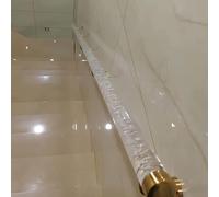 TransParent Lucite - Ringhiera in acrilico per interni, 2,1 m, montaggio a parete, con staffe argentate, design moderno per irs, disponibile in lunghezze da 0,9 m a 6,1 m e soluzione sicura