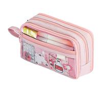 Transparent Makeup Bag, Toiletry Bag, 8.27x2.56x5.12 Inches, Clear Large Portable Versatile Sturdy Compact Lightweight, Cosmetic Pouch for Storing Small Necessary Items
