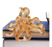 Transparent Octopus Resin Sculpture | Sea Creatures Figurine Decorative Home Accent Cute Octopus Statue Desk Shelf Garden Patio Aquarium Style Ornament | Living Room Bedroom Office Outdoor Pools