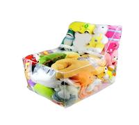 Transparent Plush Animal Storage Chair, Extra Large Waterproof Stuffable Bean Bag,plush Toys Storage Organizer With Zippers For Dorm Home Nursery Closet Playroom Bedroom Classroom