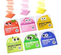 Transparent Pull Out Sticky Notes - 6 Piece Reusable Office Memo Pull-Out