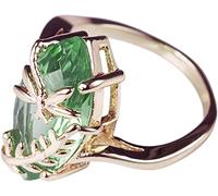Transparent Rhinestone Ring Emerald Faux Gemstone Dragonfly Decor Ring Mens Rings for Valentine's Day Gift , No Gemstone Nice processing