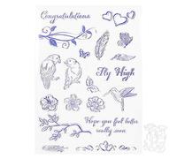Transparent Rubber Stamp Seal DIY Hand Made Seal with Cutting Dies Unique Parrot Hummingbird Pattern for Scrapbooking Craft Collections TPR Material