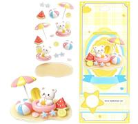 Transparent Stackable Stickers, 3d Cute Waterproof Decals, Decorative Stickers Set, Phone Case Scrapbook, Planner Notebook Diary Journal Water Bottle Diy Decoration 7.87x3.54in