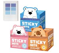 Transparent Sticky Notes - 105ct | 3 Box Pull-Out, Glitter Design