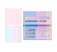 Transparent Sticky Notes - 4 Sizes 240 Sheets Clear Adhesive Memo Pads