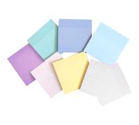 Transparent Sticky Notes - Reusable Translucent Memo Pad 3 X 3 Inch -50 Sheets Per Pad, | 400 Sheets Self-Adhesive Clear Sticky Notes 6 Colorful Pads, 2 White Scratch Pads
