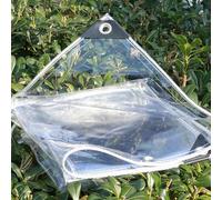 Transparent Tarpaulin, 0.3mm Heavy Duty Tarpaulin Side Panels with Grommets, Weatherproof Outdoor Vinyl Curtains, for Porch, Patio, Gazebo, Balcony(2.5x3m)