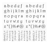 Transparente Stempel TPR DIY Journal Scrapbooking Kleinbuchstaben Alphabet Klare Gummi Stempel 5 Stück für Basteln Karten und Alben
