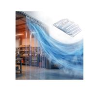 TransparentStrip ain - Kit per porte industriali, in vinile, impermeabile e antivento, per congelatori, design morbido e flessibile (larghezza 195 x altezza 280 cm)