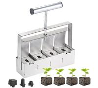 Transplant Kit di blocco del suolo da 5,1 cm, strumento di blocco del suolo a mano, strumento per piantare facilmente semi, piantare, trapiantare, serra