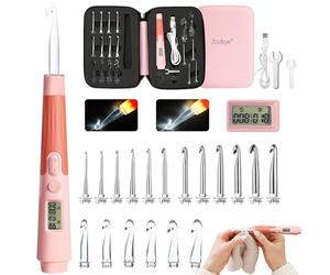 Transplant Set uncini LED 18 in 1 con contatore, chiavi e custodia, 2,0-14,0 mm, rosa, plastico e metallo, principianti e appassionati