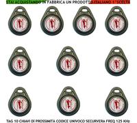 Transponder 10 Chiavi Elettroniche Prossimità Antifurto Codici Sicurezza Univoci