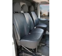 Transporter Coprisedili in similpelle per Ford Transit, 1 sedile anteriore singolo (bracciolo) e sedile anteriore doppio ribaltabile