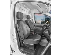 Transporter Coprisedili in similpelle per Ford Transit Courier, 1 sedile singolo conducente (incavo del bracciolo a destra) & sedile singolo passeggero anteriore