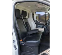Transporter Coprisedili in similpelle per Ford Transit, Panca doppia divisibile nella parte anteriore (incavo per tavolo)