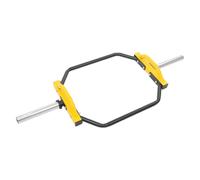 Trap Bar, 142 cm, bilanciere Hex fino a 150 kg, Olympic Bar, per squat, sollevamento stacco (giallo)