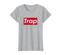 Trap Musica King Concerto Swag Beat Dj Live Testi Queen Top Maglietta, Donna, Grigio Melange, S