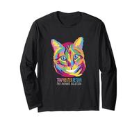 Trap Neuter Return (TNR) The Humane Solution Gatto Arte Amore Maglia a Manica
