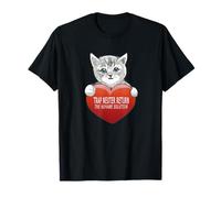 Trap Neuter Return (TNR) The Humane Solution Gatto Cuore Amore Maglietta
