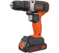 Black & Decker Trapano avvitatore a batteria 18V 1.5Ah Senza Fili Cordless Velocit 600 giri/min - BCD001C1-QW