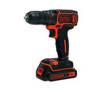 Black+Decker Trapano Avvitatore Compatto Batteria 1.5Ah 18V Litio BDCDC18-QW