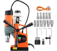 Trapano a Colonna, Trapano magnetico 1450W 1.57" Diametro 12500N 850RPM elettrico portatile a velocità variabile for miglioramenti/ferrovie