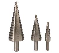 Trapano a gradini / taglierina a cono / punte set 3 pezzi / kit 4 mm - 32 mm ...