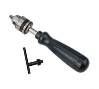 Trapano a mano con mandrino senza chiave da 0,6-6 mm per lavorazione del legno, modellismo, PCB e progetti artigianali, corpo in lega di alluminio, include 10 punte in metallo duro nelle dimensioni 1
