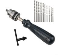 Trapano a mano, mandrino autoserrante da 0,6-6 mm, con 10 punte da trapano in carburo da 0,8-3,0 mm, compatte e leggere, per PCB, CNC, legno, plastica, modellismo